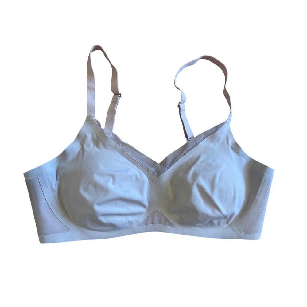 Honeylove Silhouette Bra Sand Beige Nude Wireless Mesh Support LWBRO302 Large